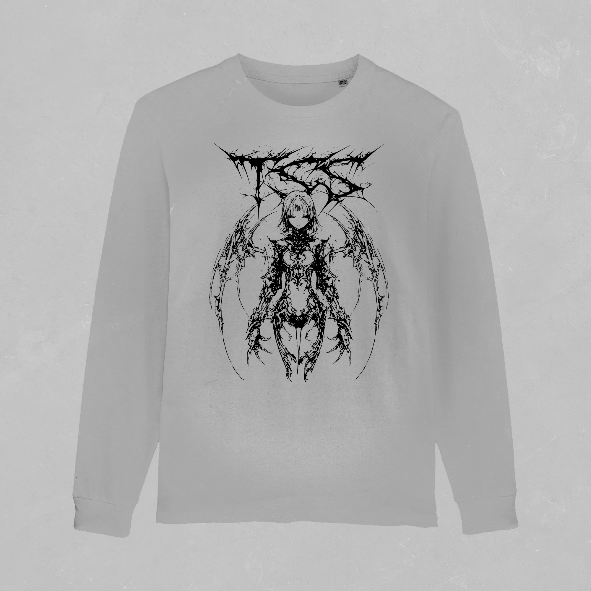 Long Sleeve CYBER ANGEL WHITE – The Sunday Sadness